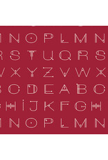 Andover Scrawl - Deco Letters Crimson coupon (± 52 x 110 cm)