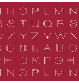 Andover Scrawl - Deco Letters Crimson coupon (± 52 x 110 cm)