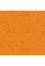 Andover Scrawl - Quilty Words Tangerine coupon (± 52 x 110 cm)