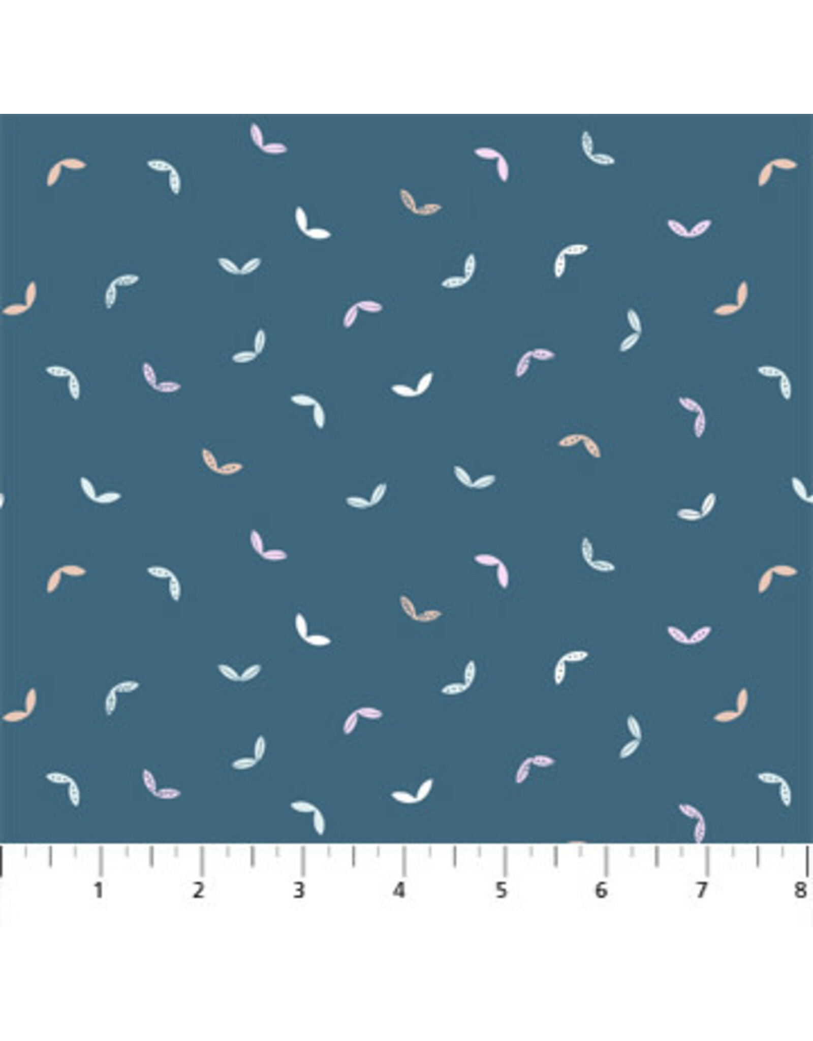 Figo Hand Stitched - Tossed Leaves Bluestone coupon (± 53 x 110 cm)