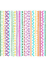 Blank Quilting Daisy Talk - Rainbow Stitches White coupon (± 54 x 110 cm)