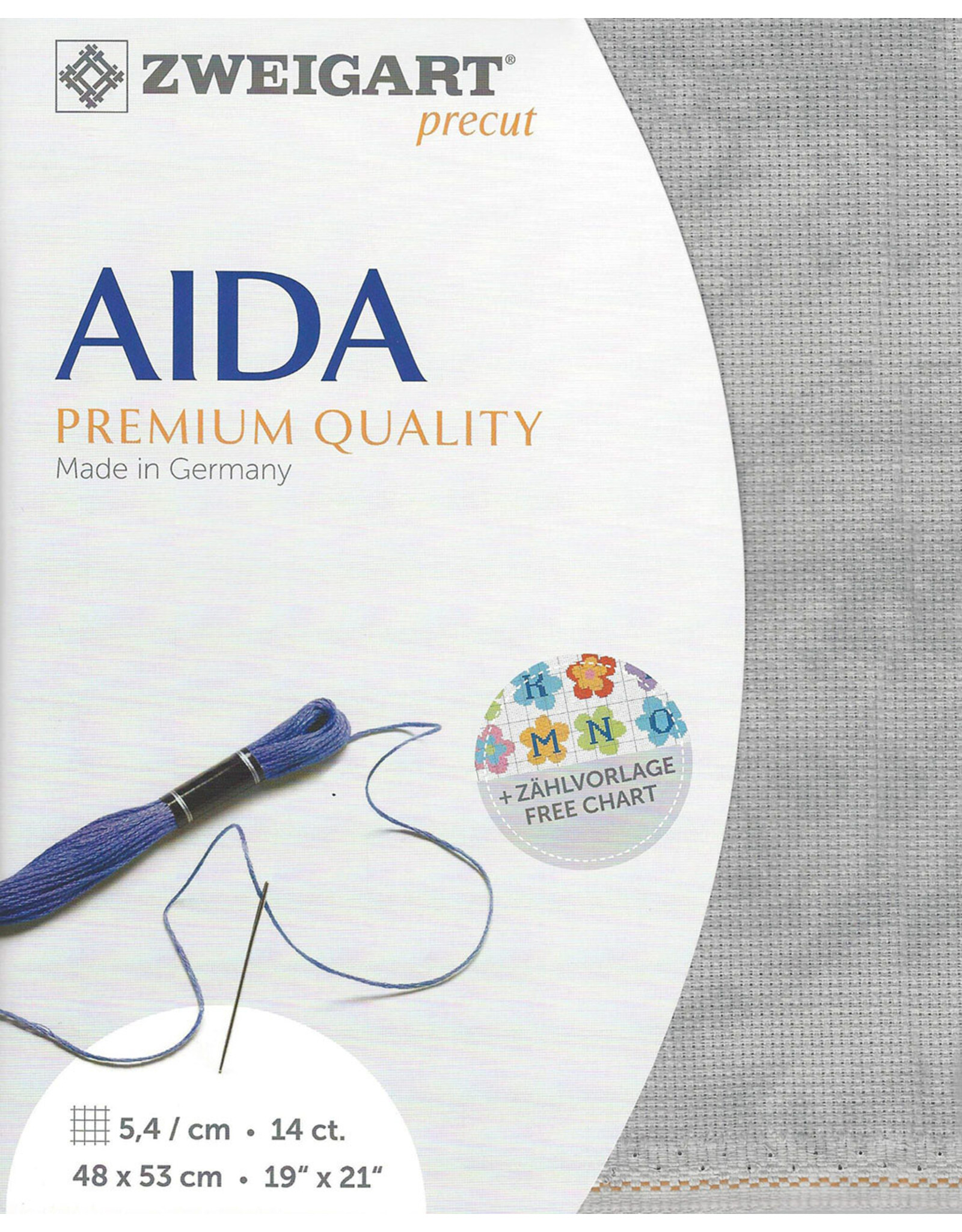 Zweigart Zweigart -Aida Vintage - 14 Count - Grey - 7729