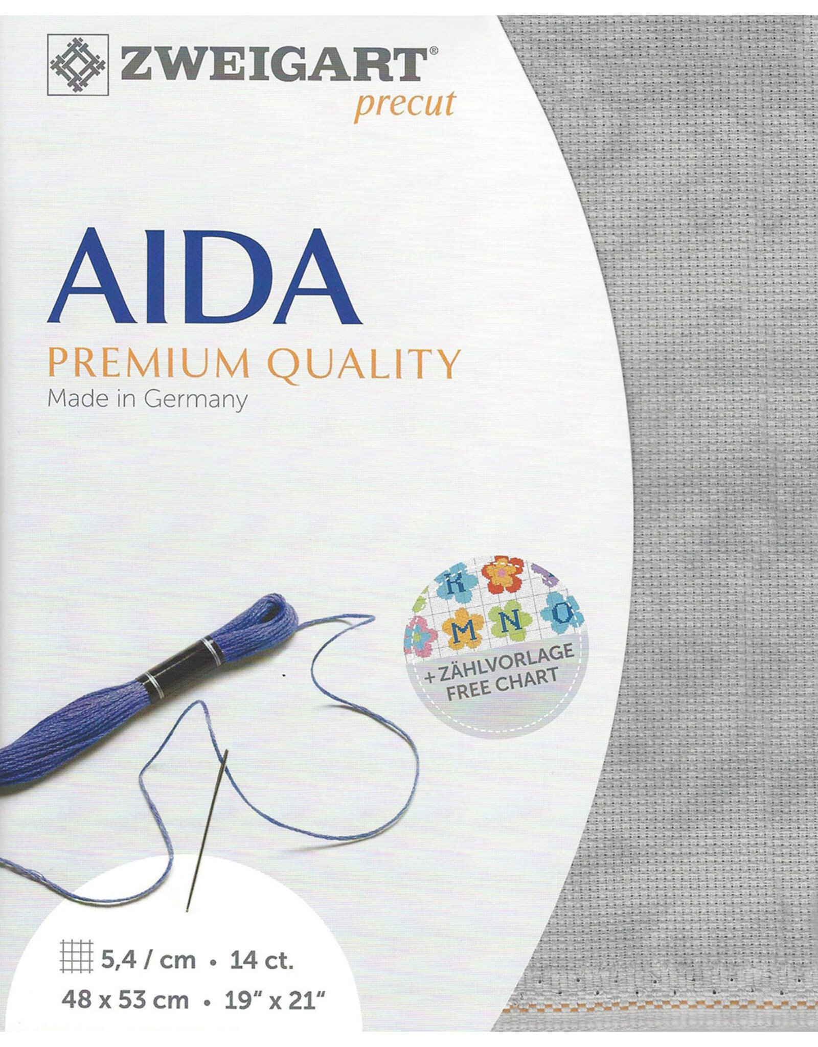 Zweigart Zweigart -Aida Vintage - 14 Count - Grey