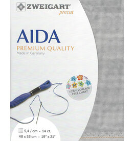 Zweigart Aida Vintage - 14 Count - Grey
