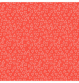 Benartex Contempo Studio Elephant Joy - Floating Triangles Coral coupon (± 60 x 110 cm)