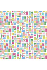 Blank Quilting Handmade with Love - Thread Spools Multi coupon (± 52 x 110 cm)