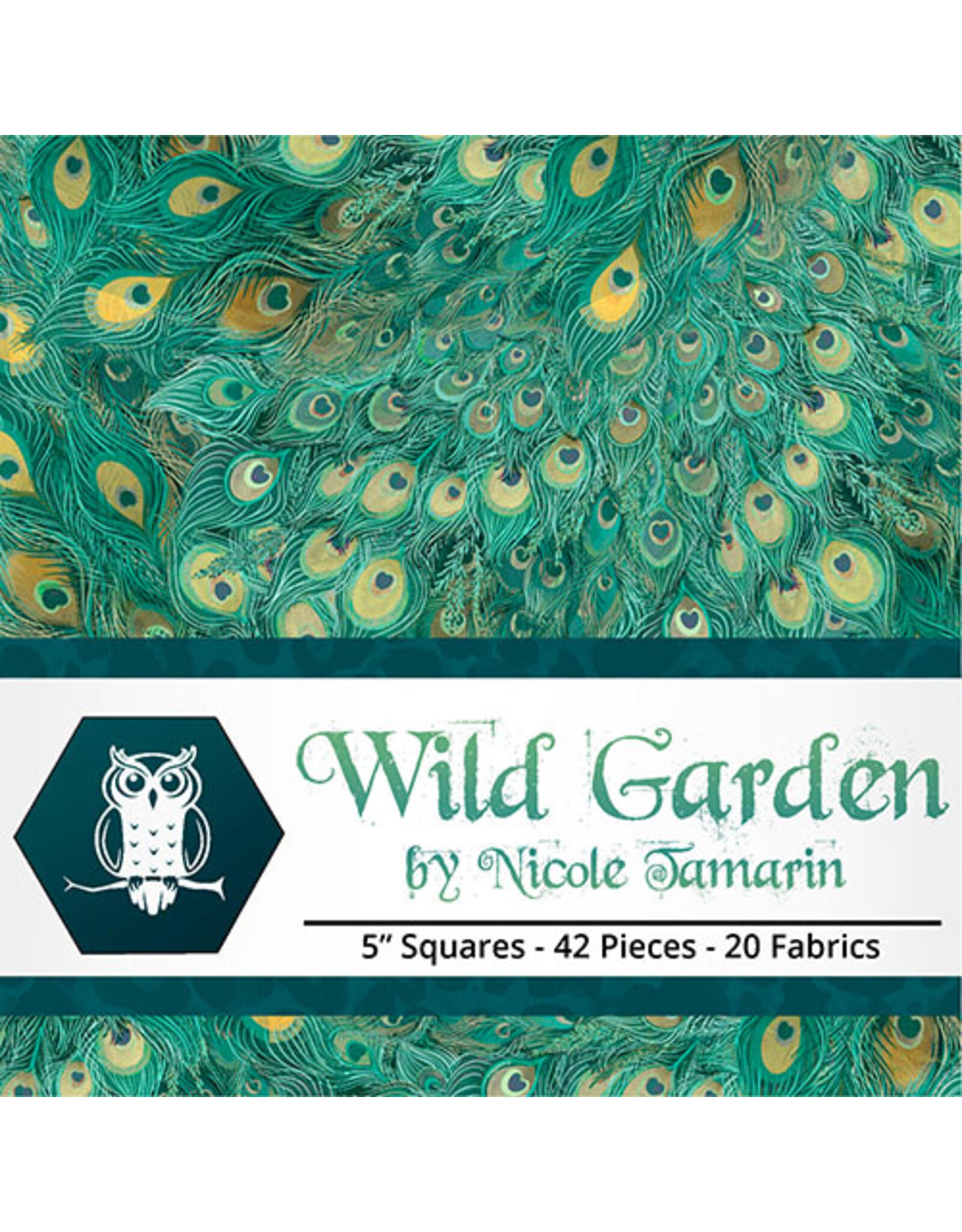 Lumin Fabrics Lumin Fabrics - 5 x 5 inch Stamp - Wild Garden - Charm Pack - 5 x 5 inch