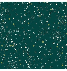 Andover Natale - Snowfall Dots Verde Acqua coupon (± 61 x 110 cm)