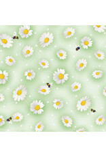 P & B Textiles P & B Textiles - Spring Sweeties - Daisies Green - SSWE-6149-G