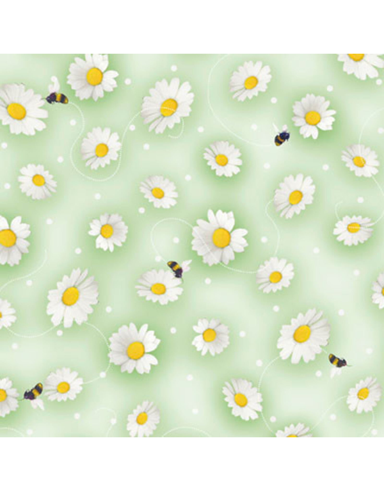 P & B Textiles P & B Textiles - Spring Sweeties - Daisies Green - SSWE-6149-G
