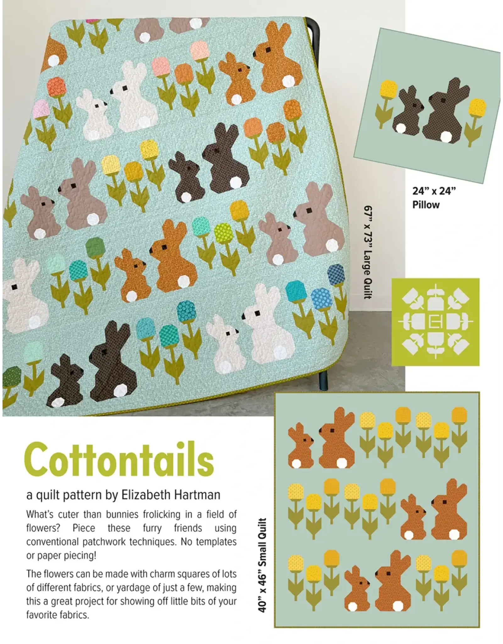 Elizabeth Hartman Elizabeth Hartman - Cottontails - patroon voor quilt - EH-086