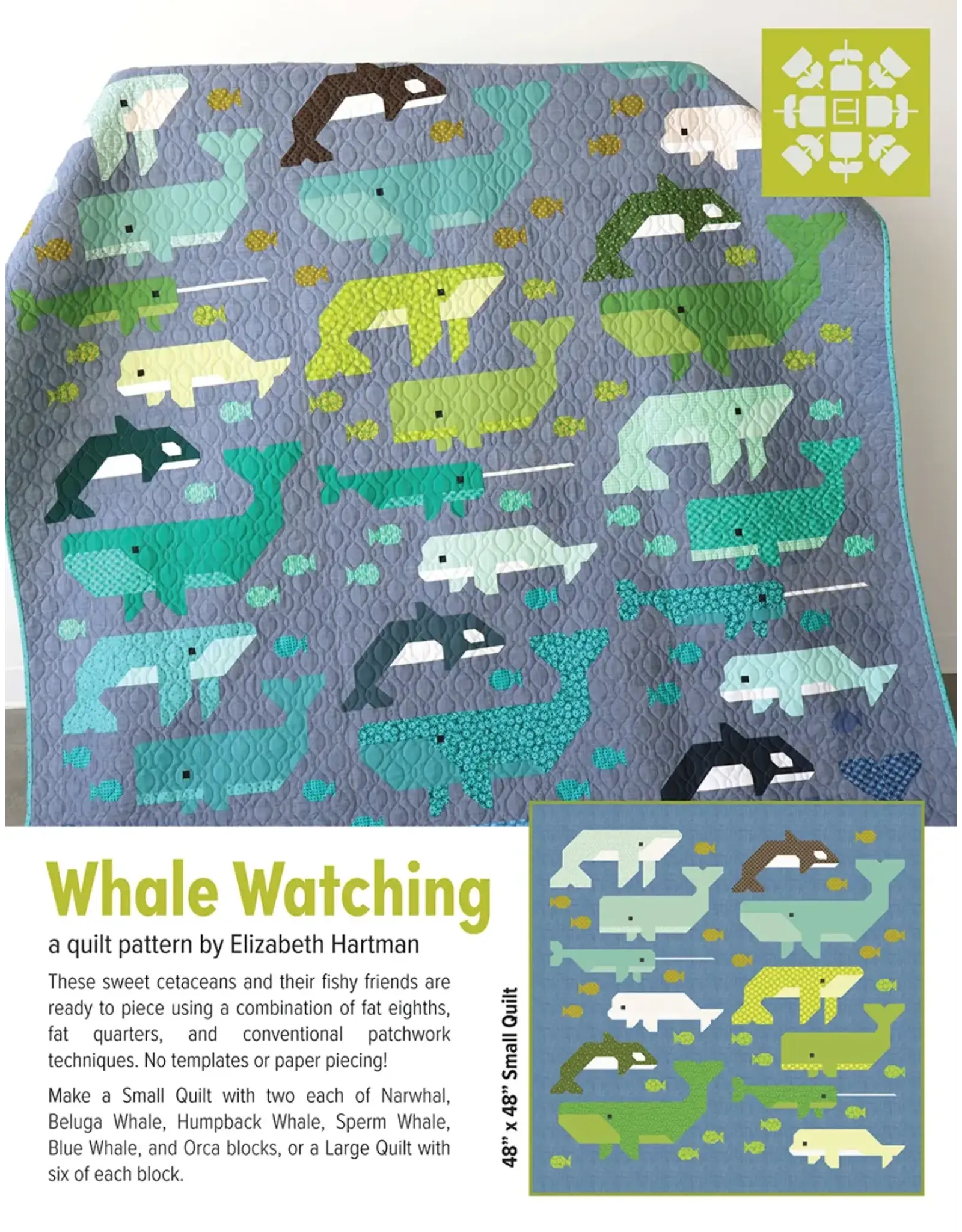 Elizabeth Hartman Elizabeth Hartman - Whale Watching - EH-087 - patroon voor quilt