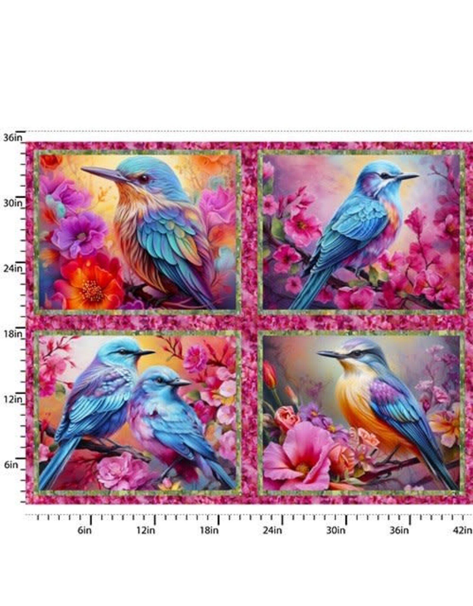 3 Wishes Fabric 3 Wishes - Spring into Beauty - Panel - 24238-PNL-CTN-D