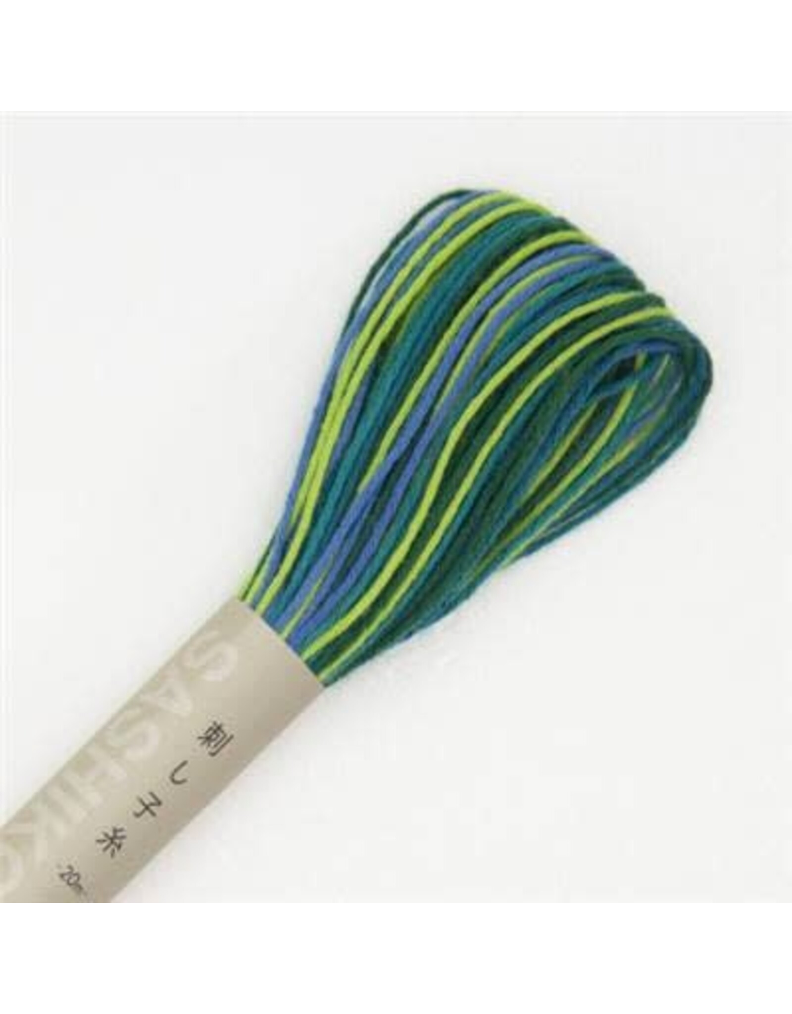Olympus Sashiko Garen -  20 meter - Variegated Green Blue - #77