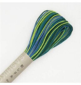 Olympus Sashiko Garen -  20 meter - Variegated Green Blue - #77