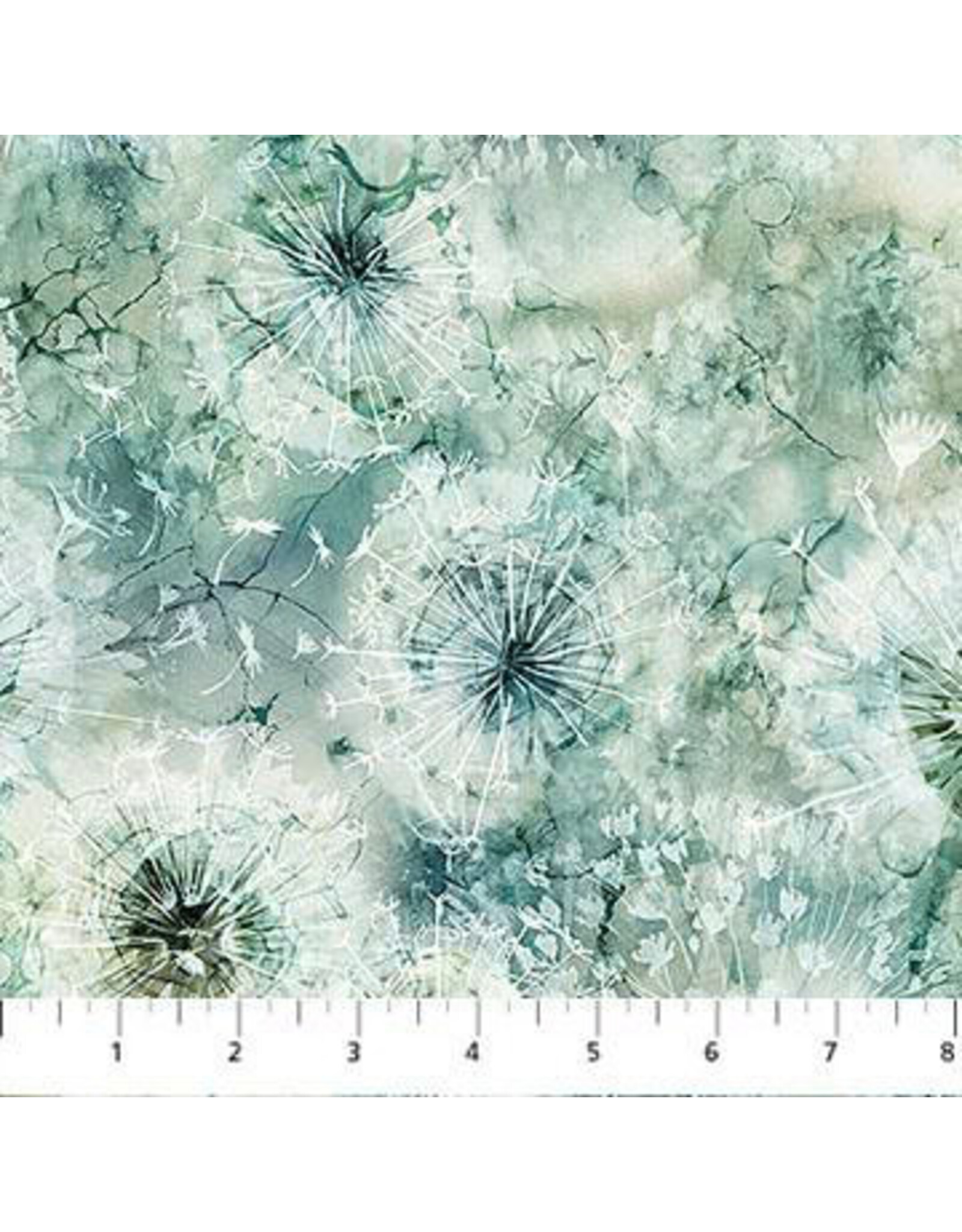 Northcott Deborah Edwards & Melanie Samra - Whisper - Packed Seed Pods - Medium Teal - DP28702-64
