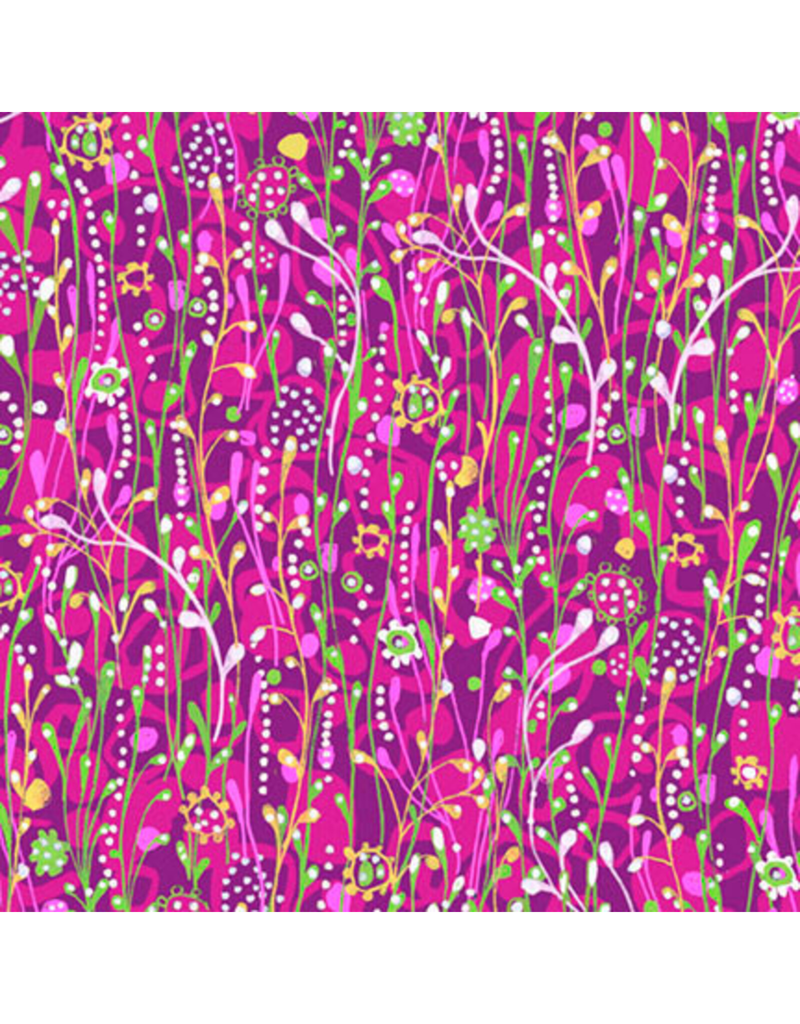 P & B Textiles Noemi Ibarz - Color Burst - Stems Fuchsia - CBUR-6090-F