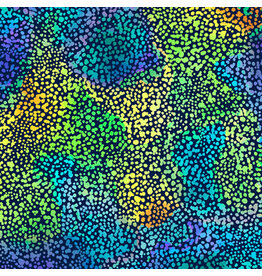 P & B Textiles Color Burst - Dots Blue Green