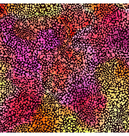 P & B Textiles Color Burst - Dots Red Pink