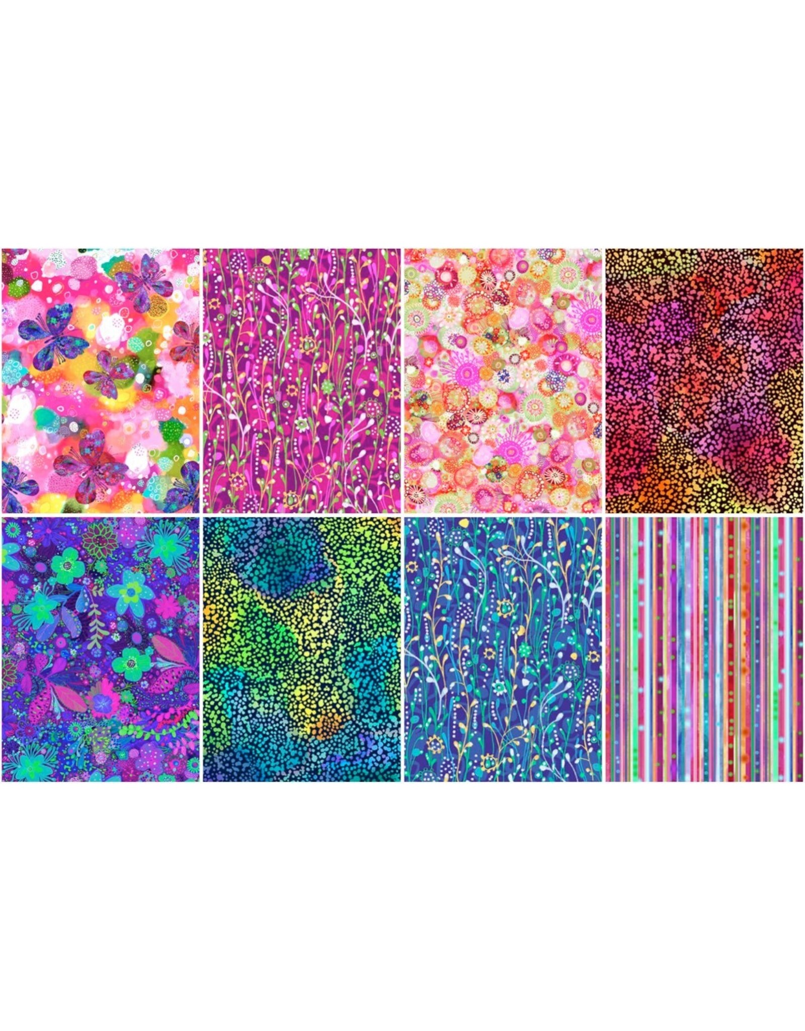 P & B Textiles Noemi Ibarz - Color Burst - Fat Quarter Pakket