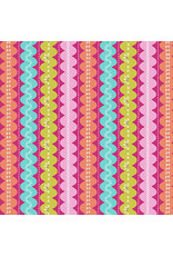 Blank Quilting Handmade with Love - Ric-Rac Stripe Coral coupon (± 54 x 110 cm)