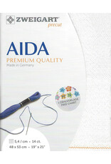 Zweigart Zweigart - Aida - 14 Count - Wit Opalescent - 11