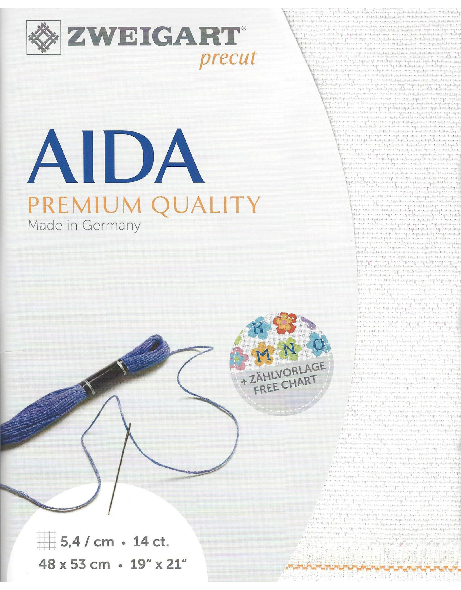 Zweigart Zweigart - Aida - 14 Count - Wit Opalescent - 11