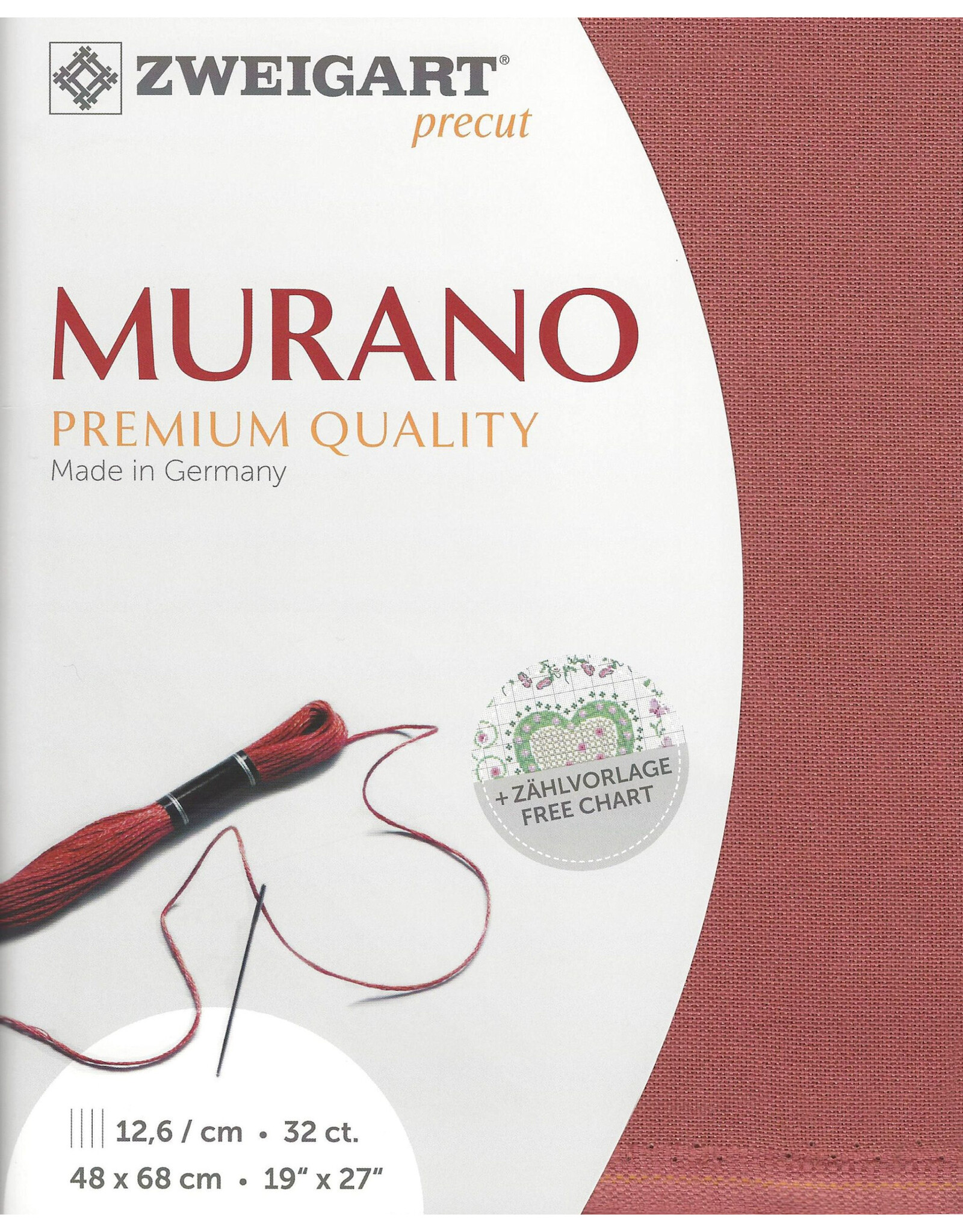 Zweigart Zweigart - Murano - Evenweave - 32 Count - Terracotta - 4030