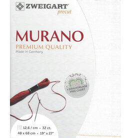 Zweigart Murano - Evenweave - 32 Count - White - 100