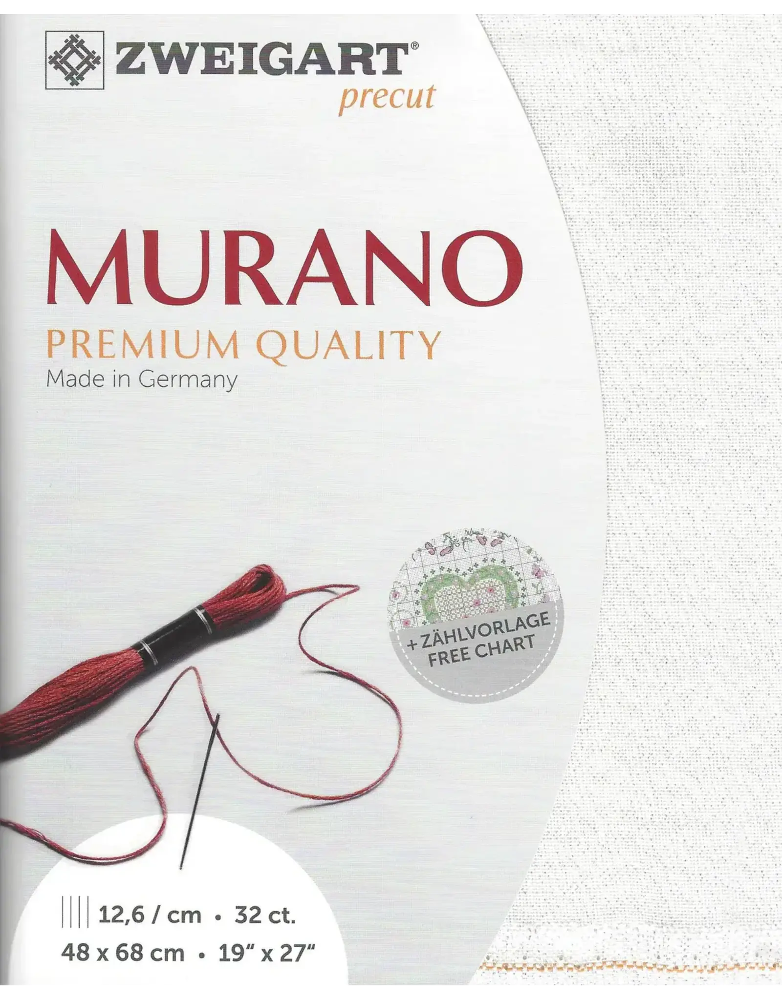 Zweigart Zweigart - Murano - Evenweave - 32 Count - White Opalescent - 11