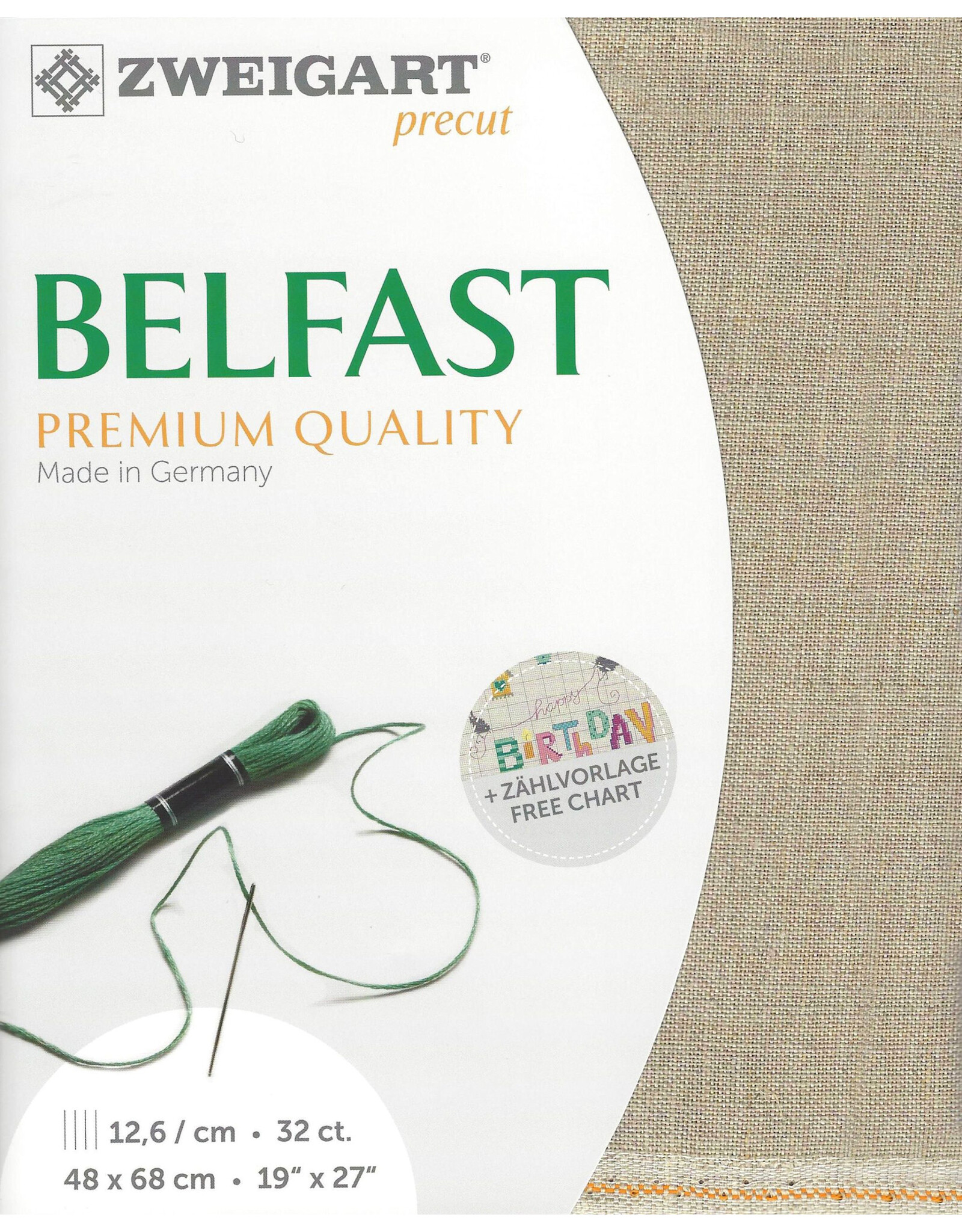 Zweigart Zweigart - Belfast - Linnen - 32 Count - Ongebleekt Linnen - 53