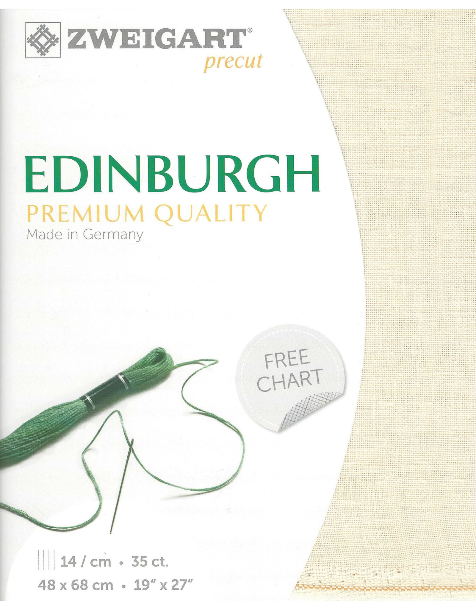Zweigart Zweigart - Edinburgh Linnen - 36 Count - Licht Creme - 99