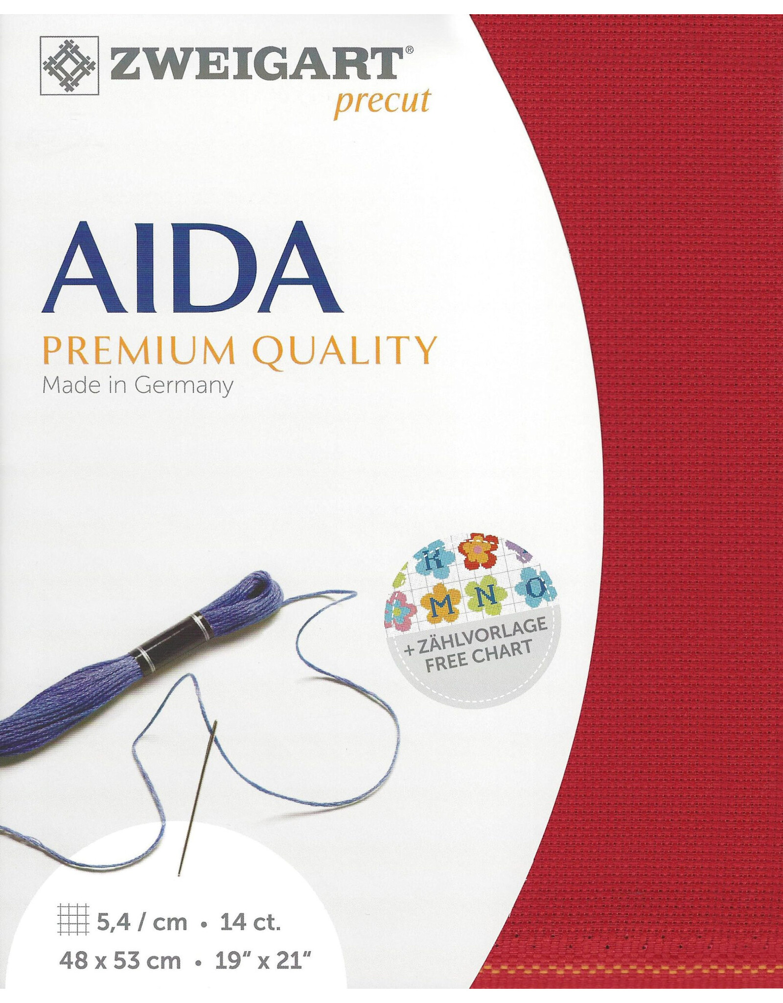 Zweigart Zweigart - Aida - 14 Count - Kerstrood - 954