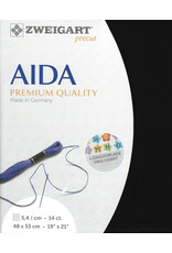 Zweigart Zweigart - Aida - 14 Count - Zwart - 720