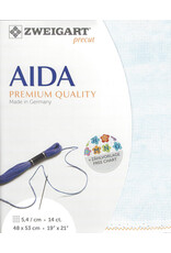 Zweigart Zweigart - Aida Vintage - 14 Count - Lichtblauw - 5139