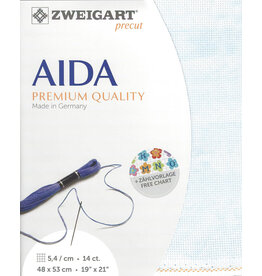 Zweigart Aida Vintage - 14 Count - Lichtblauw - 5139