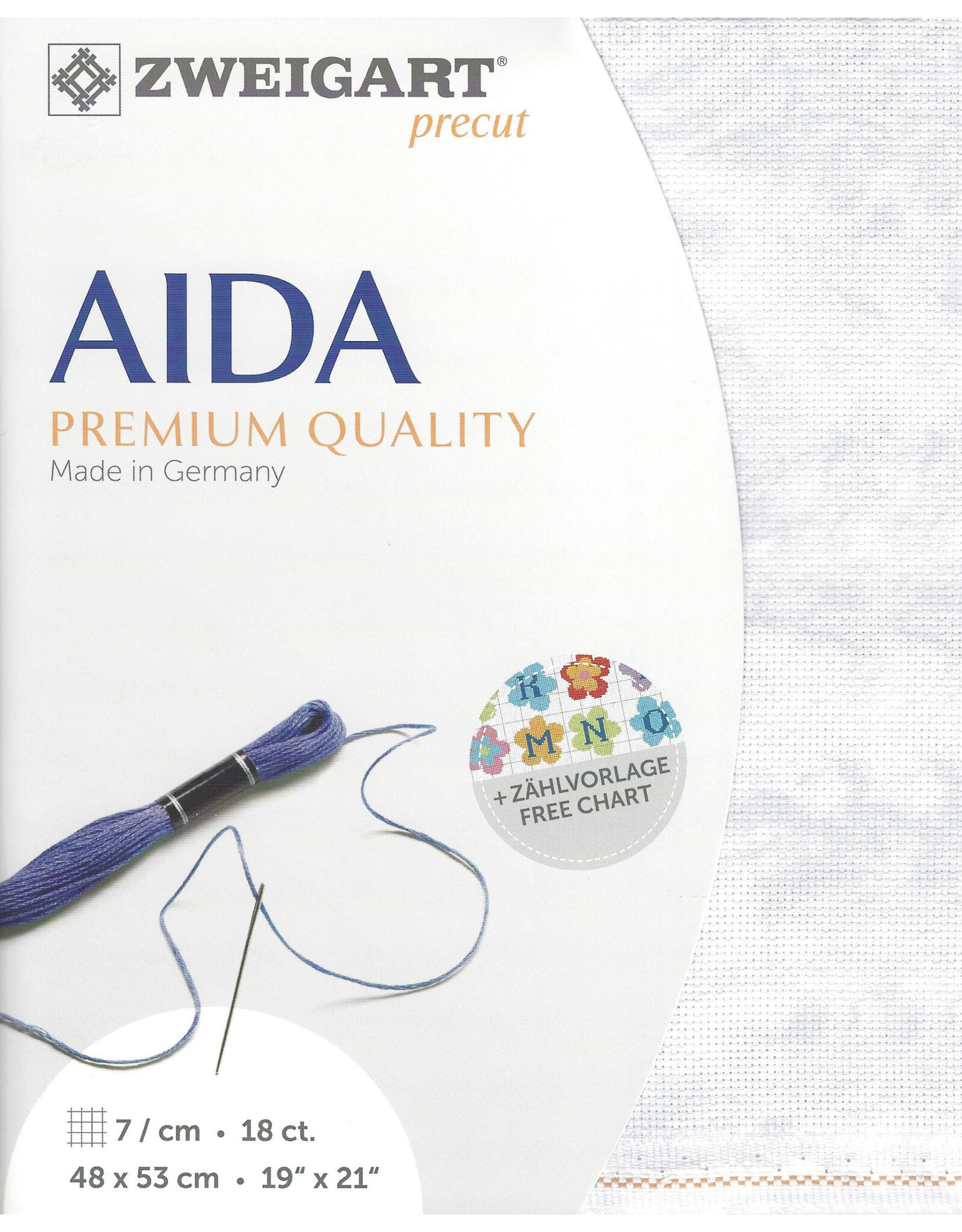 Zweigart Zweigart - Aida Vintage - 18 Count - lichtgrijs - 7139