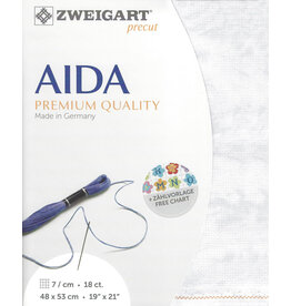 Zweigart Aida Vintage - 18 Count - lichtgrijs - 7139