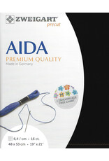 Zweigart Zweigart - Aida - 16 Count - Zwart - 720