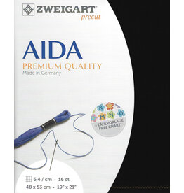 Zweigart Aida - 16 Count - Zwart - 720