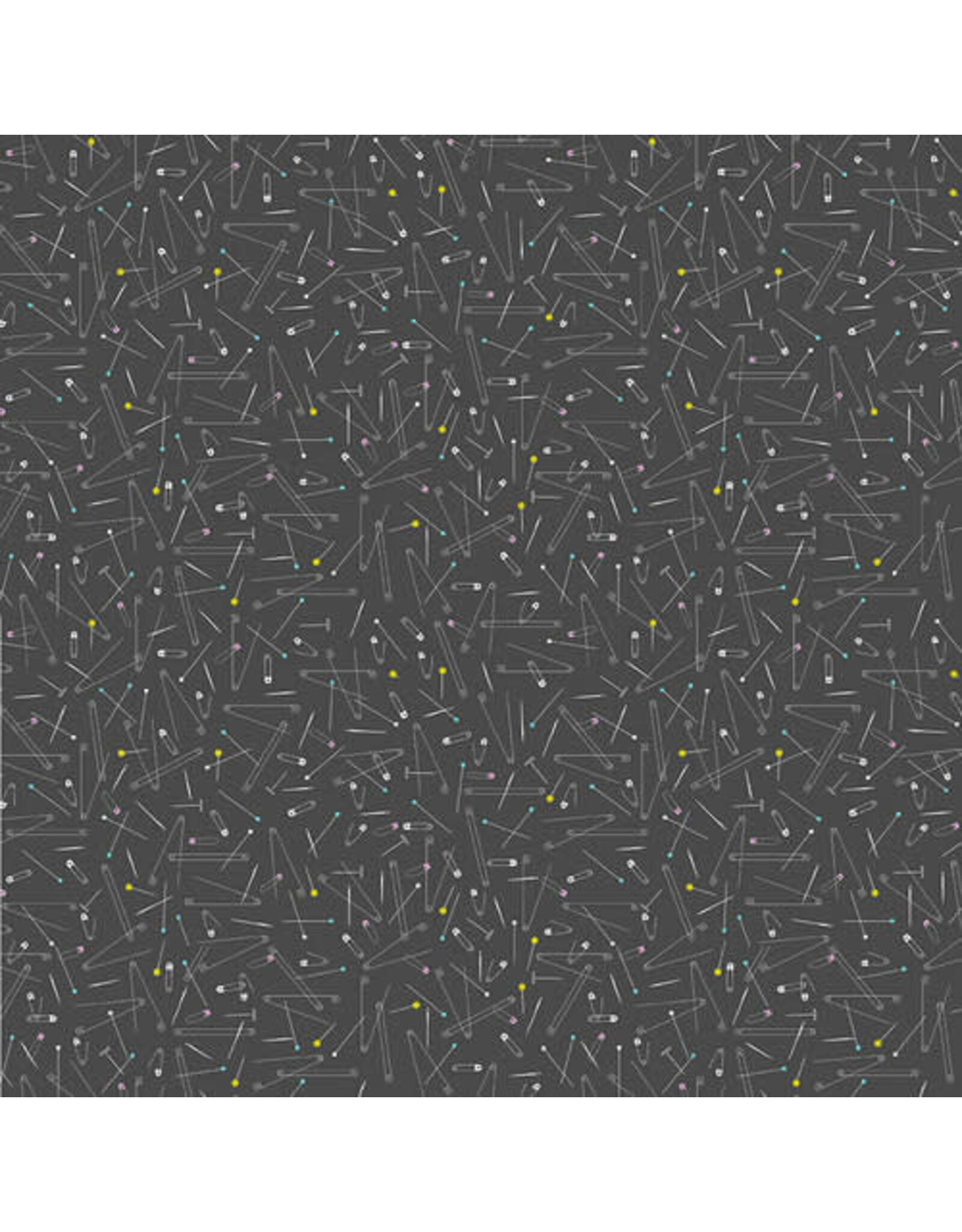 Blank Quilting Handmade with Love - Pins & Needles Charcoal