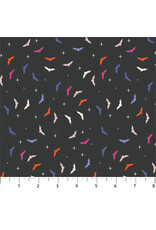 Figo Ghost Town - Ditsy Bats Black coupon (± 56 x 110 cm)