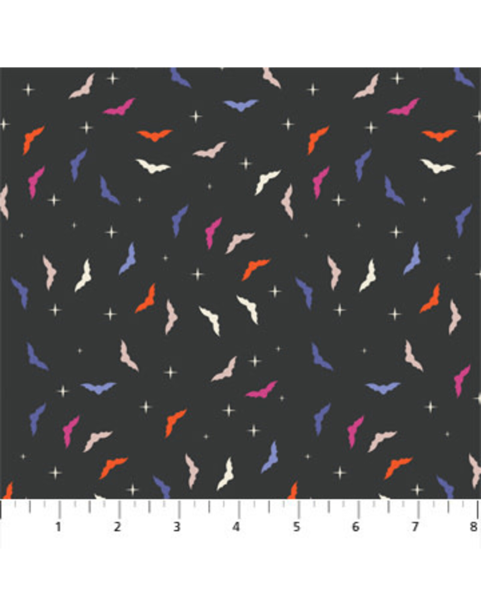 Figo Ghost Town - Ditsy Bats Black coupon (± 56 x 110 cm)