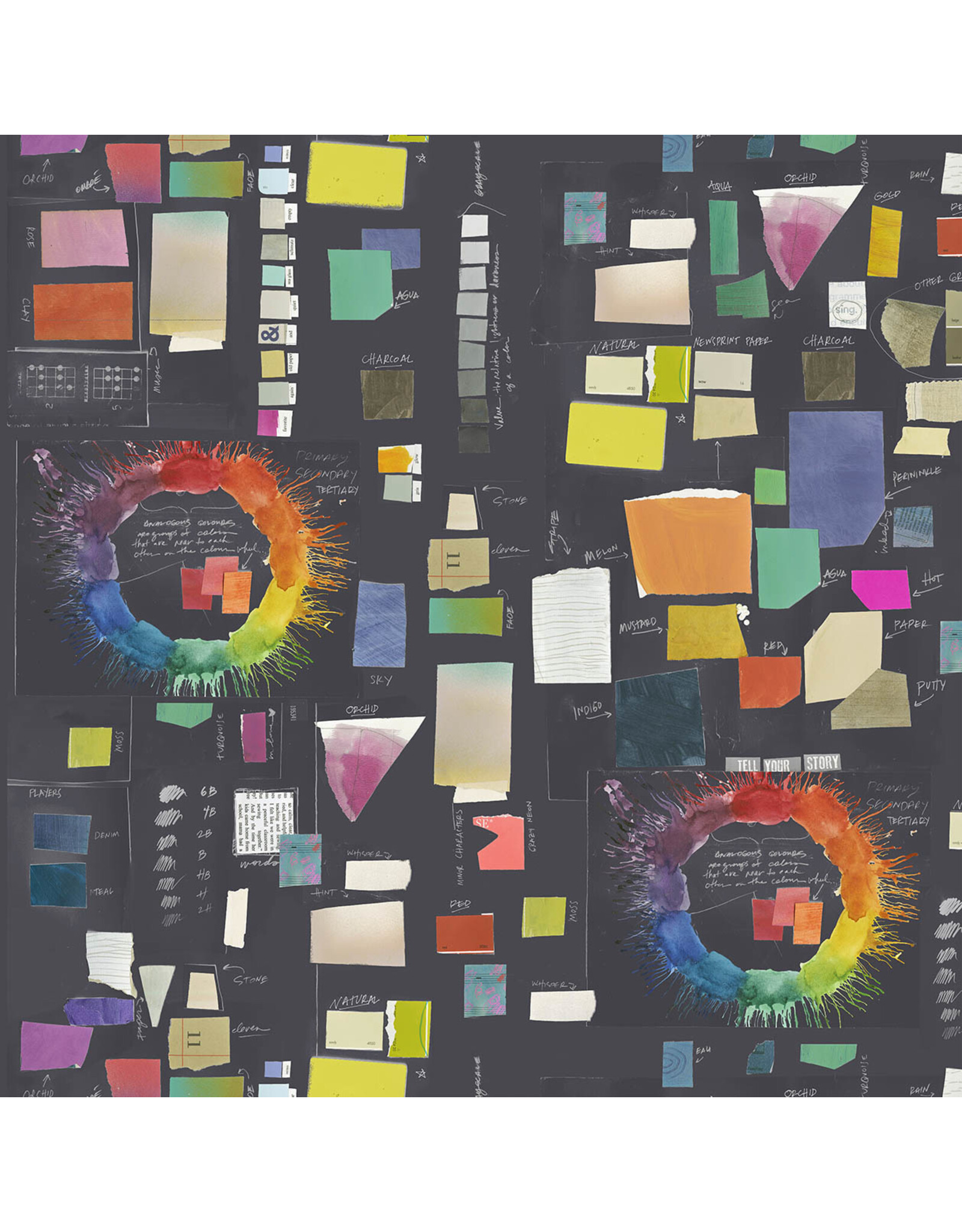 Windham Color Theory - Color Therapy Charcoal coupon (± 57 x 110 cm)