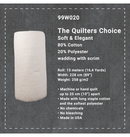 Stof Fabrics The Quilters Choice - Soft & Elegant 80/20 - COUPON - 160 x 228 cm