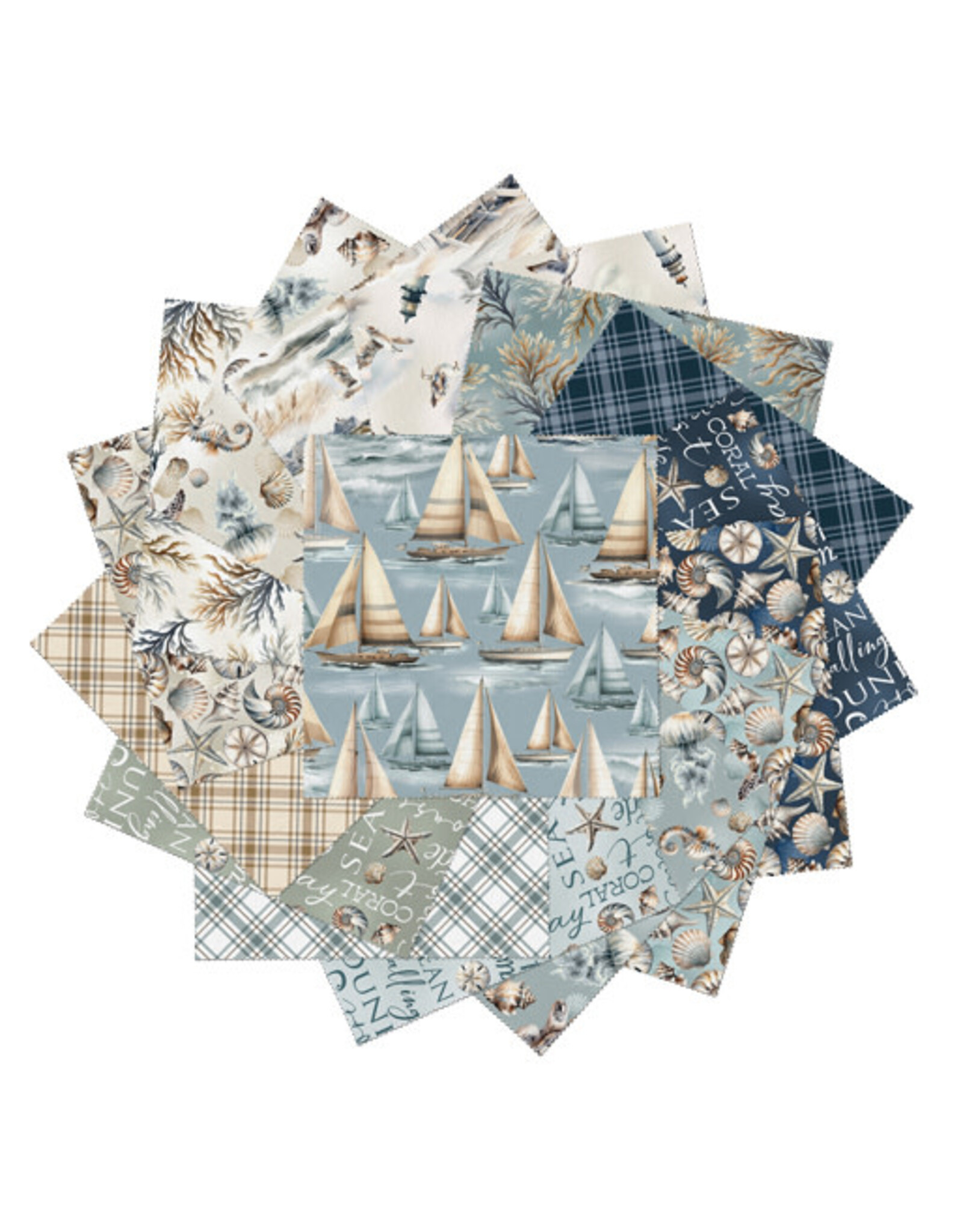 Benartex Benartex - Coastal Escape - 10 x 10 inch Pack