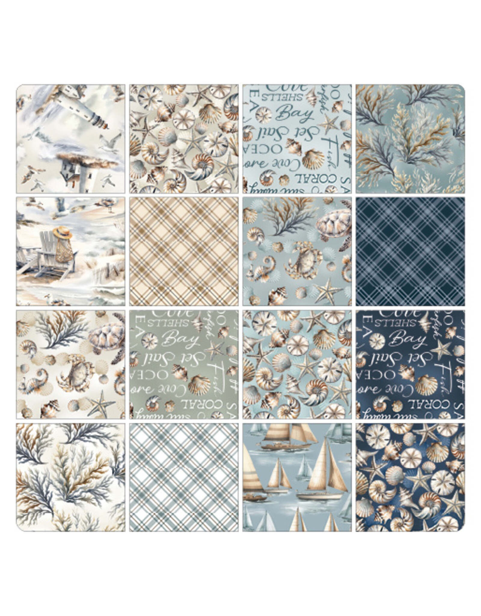 Benartex Benartex - Coastal Escape - 10 x 10 inch Pack