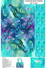 Northcott Deborah Edwards & Melanie Samra - Coral Reef - Canvas Bag Panel - C28885-66