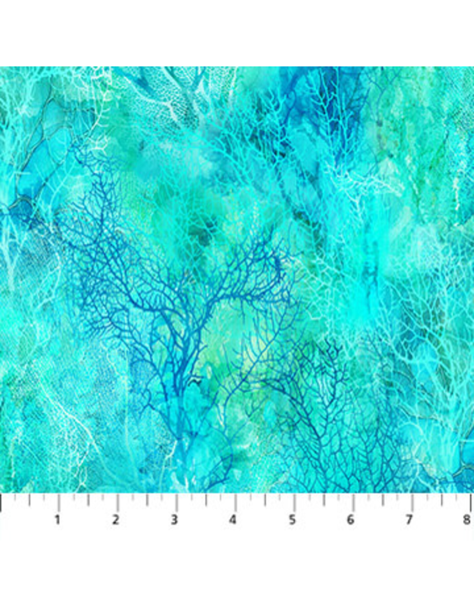Northcott Deborah Edwards & Melanie Samra - Coral Reef - Coral Texture Turquoise - DP28881-66