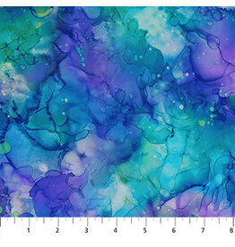 Northcott Coral Reef - Multi Texture Turquoise